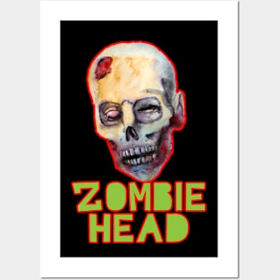 Zombie Head Posters and Art